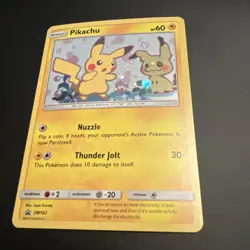 Pokemon Pikachu 2019 SM162 Holo Card Sun & Moon Black Star Promo TCG NM - Image 4