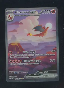 Pokemon Charizard EX 199/165 Scarlet & Violet 151 mew en SIR Near Mint #1 - Image 1