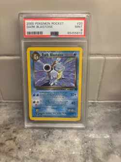 Pokemon TCG 1999 Dark Blastoise 20/82 Team Rocket Non Holo PSA 9 - Image 1