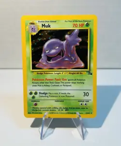 Muk 13/62 Holo Rare Fossil Set Original Unlimited Pokemon Card WOTC TCG 1999 NM - Image 1