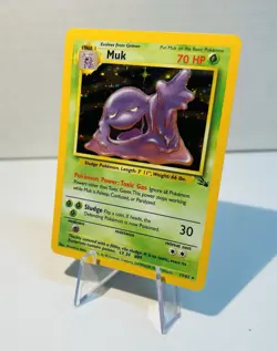 Muk 13/62 Holo Rare Fossil Set Original Unlimited Pokemon Card WOTC TCG 1999 NM - Image 2