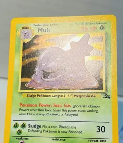 Muk 13/62 Holo Rare Fossil Set Original Unlimited Pokemon Card WOTC TCG 1999 NM - Image 5