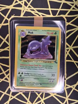 🔥 Muk 13/62 🔥 Original Holo Rare Fossil Set Pokemon Card WOTC TCG 1999 - Image 2