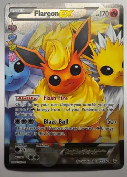 FLAREON EX RC28/RC32 FULL ART POKEMON XY GENERATIONS RADIANT COLLECTION HOLO - Image 1