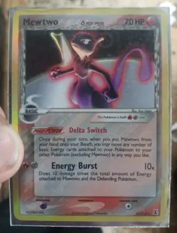 Pokemon TCG Mewtwo Delta Species Holofoil HP EX Delta Species Card 12/113 - Image 1