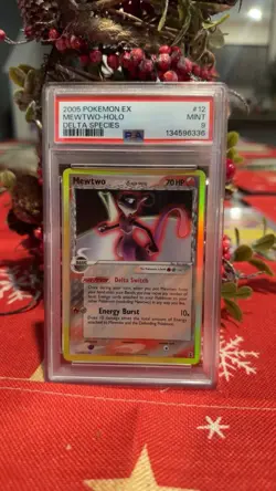 2005 POKEMON EX DELTA SPECIES #12 MEWTWO-HOLO PSA 9 - Image 1