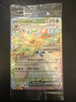 Pokemon TCG Leafeon EX Card 006/131 Stamped Prismatic Evolutions SEALED - Image 1