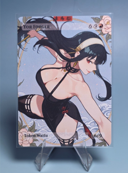 Yor Forger, Waifu the Gathering, Custom Anime Waifu Spy X Family Trading Card - Image 1