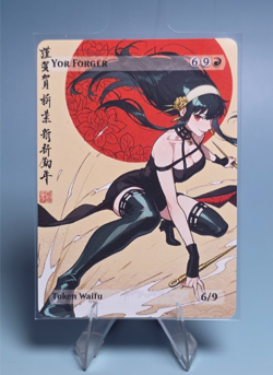 Yor Forger, Waifu the Gathering, Custom Anime Waifu Spy X Family Trading Card - Image 1