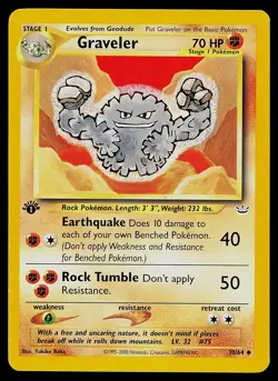 Pokemon Card Graveler 30/64 Neo Revelation 1st Edition - Image 1