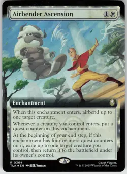 MTG Airbender Ascension (Extended Art) Foil NM Avatar: The Last Airbender Magic - Image 1
