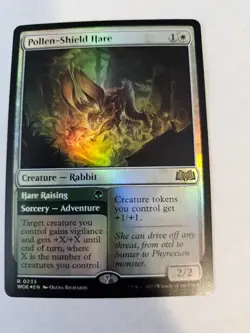 MTG - Pollen-Shield Hare FOIL - Wilds of Eldraine - Image 1