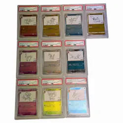 PSA 10 & 9 Yu Nagaba Eevee's & Pikachu Promo Complete Sequential set Pokemon - Image 1