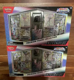 Pokemon TCG Scarlet and Violet Prismatic Evolutions Premium Figure Collection x2 - Image 1