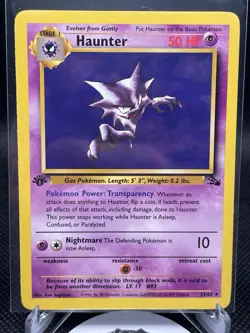 Pokemon Fossil Set Gastly Haunter Gengar 3 Card Lot Wizards 1999 TCG - Image 4
