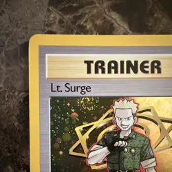 Pokemon TCG Lt. Surge Gym Heroes 17/132 1st Edition Holo MINT W/ SWIRL - Image 3