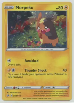 Morpeko 2020 Pokemon Sword & Shield Black Star Promo Holo #SWSH116 - Image 1