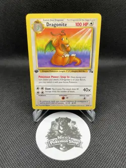 Pokemon TCG Dragonite Fossil 19/62 1st Edition 100HP Rare Regular Wizards - Image 1