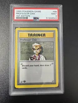 1999 Pokemon Game Professor Oak #88 1ST Edition PSA 9 - Image 1