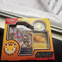 Pokemon TCG Pokemon Day 2026 Limited Edition Box Pikachu Promo & Booster Packs - Image 1