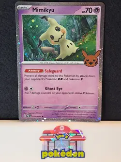 Mimikyu 037/091 Trick or Trade Cosmo Holo 2024 Pokemon TCG NM - Image 1