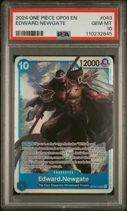 2024 ONE PIECE OP08-TWO LEGENDS #043 EDWARD NEWGATE PSA 10 - Image 1