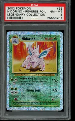 PSA 8 NM-MT Pokemon Nidorino Legendary Collection Reverse Foil 56/110 - Image 1