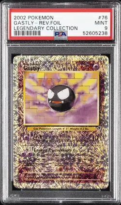 2002 POKEMON LEGENDARY COLLECTION #76 GASTLY-REVERSE FOIL PSA 9 - Image 1