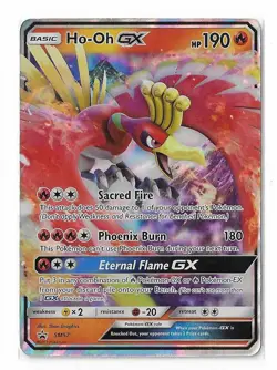 Ho-Oh GX SM57 Black Star Promo Ultra Rare Full Art Holo Pokemon Card NM - Image 1