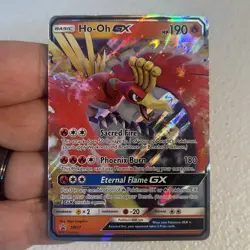 Ho-Oh GX SM57 Black Star Promo Ultra Rare Full Art Holo Pokemon Card - Image 1