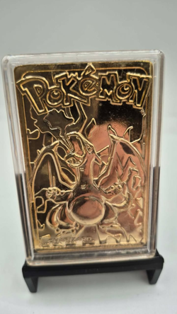 Pokemon 1999 Burger King 23K Gold Plated Charizard Card w/ COA & Case - Image 2