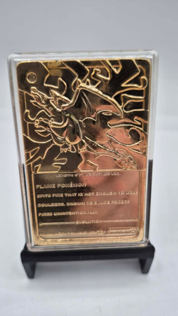 Pokemon 1999 Burger King 23K Gold Plated Charizard Card w/ COA & Case - Image 3
