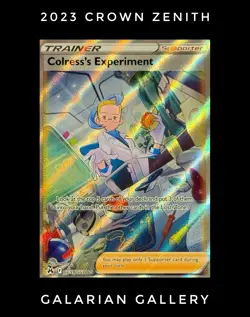 Colress’s Experiment 2023 Pokemon Crown Zenith GG59/GG70 Galarian Gallery NM/M - Image 1