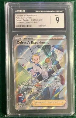 Pokemon TCG Colress's Experiment Crown Zenith: Galarian Gallery GG59/GG70 CGC 9 - Image 1
