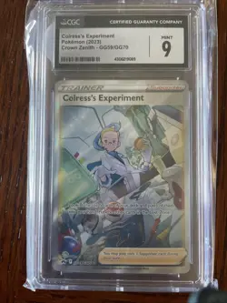 Pokemon TCG Colress's Experiment Crown Zenith: Galarian Gallery GG59/GG70 CGC 9 - Image 1