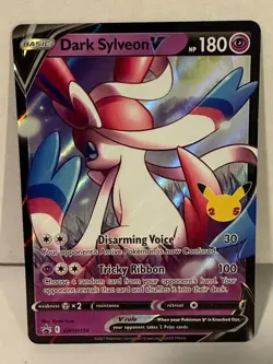 Pokemon TCG Celebrations Dark Sylveon V SWSH134 Black Star Promo LP - Image 1