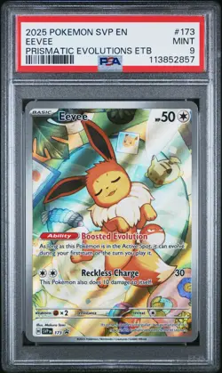 Eevee Prismatic Evolutions Etb Pokemon Svp En-Sv Black Star Promo 173 NM PSA 9 - Image 1