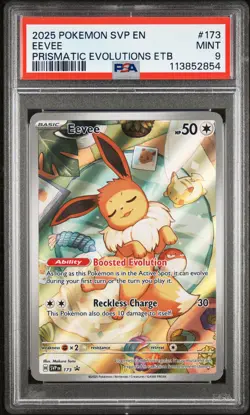 Eevee Prismatic Evolutions Etb Pokemon Svp En-Sv Black Star Promo 173 NM PSA 9 - Image 1