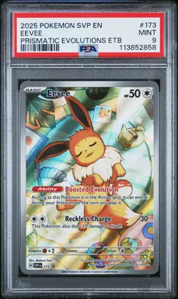 Eevee Prismatic Evolutions Etb Pokemon Svp En-Sv Black Star Promo 173 NM PSA 9 - Image 1