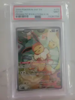 POKEMON SVP EN-SV BLACK STAR PROMO 173 EEVEE PRISMATIC EVOLUTIONS ETB PSA 9 - Image 1