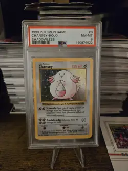 1999 Pokemon Chansey Shadowless Base Set Holo 3/102 PSA 8 - Image 1