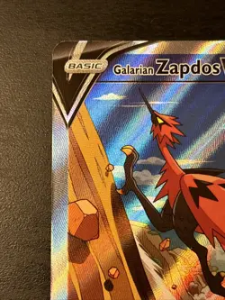 Galarian Zapdos V Alternate Art 174/198 Swsh06: Sword & Shield Chilling Reign Nm - Image 2