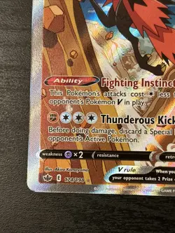 Galarian Zapdos V Alternate Art 174/198 Swsh06: Sword & Shield Chilling Reign Nm - Image 5