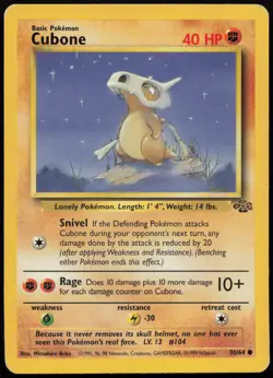 Cubone #50 Jungle Pokemon Card - Image 1