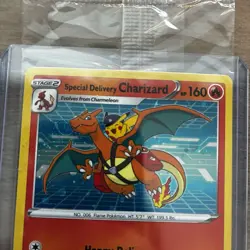 Special Delivery Charizard Pokemon Center Promo Card Holo (SWSH075) - SEALED - Image 2