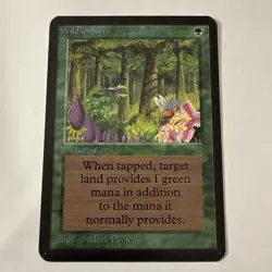 MTG: WILD GROWTH Alpha Limited Edition Magic 1993 Vintage card Near Mint - Nice - Image 1