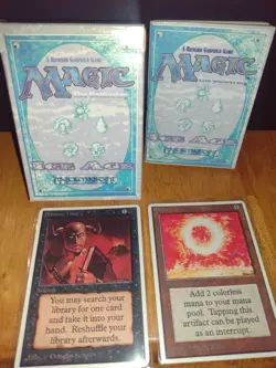 Magic The Gathering 60 Card Ice Age Lot W/ Starter Deck Box & Rule Book MTG NM/M - Image 2