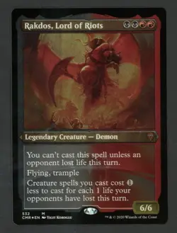 Rakdos, Lord of Riots MTG Commander Legends Foil Etched NM - Image 1