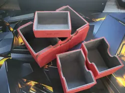 Gamegenic Stronghold 200+ XL RED Deck Box + New Sleeves - Image 1