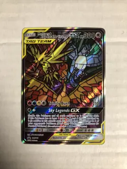 Pokemon TCG Moltres & Zapdos & Articuno GX SM210 Hidden Fate Promo (NM) - Image 1